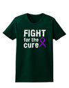 Fight for the Cure - Purple Ribbon Crohn’s Disease Womens Dark T-Shirt-TooLoud-Forest-Green-Small-Davson Sales