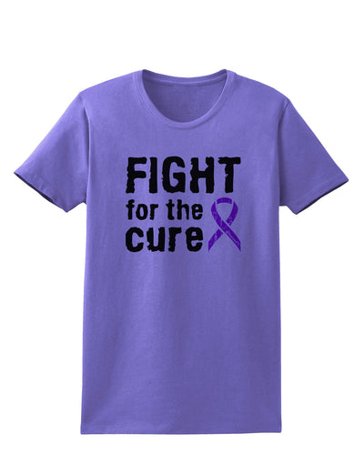 Fight for the Cure - Purple Ribbon Crohn’s Disease Womens T-Shirt-Womens T-Shirt-TooLoud-Violet-X-Small-Davson Sales