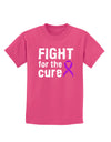 Fight for the Cure - Purple Ribbon Epilepsy Childrens Dark T-Shirt-Childrens T-Shirt-TooLoud-Sangria-X-Small-Davson Sales