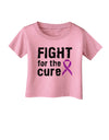 Fight for the Cure - Purple Ribbon Epilepsy Infant T-Shirt-Infant T-Shirt-TooLoud-Candy-Pink-06-Months-Davson Sales