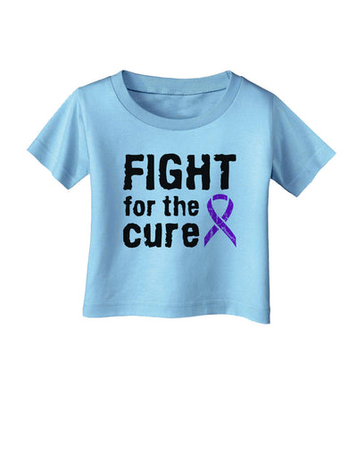 Fight for the Cure - Purple Ribbon Epilepsy Infant T-Shirt-Infant T-Shirt-TooLoud-Aquatic-Blue-06-Months-Davson Sales