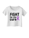 Fight for the Cure - Purple Ribbon Epilepsy Infant T-Shirt-Infant T-Shirt-TooLoud-White-06-Months-Davson Sales