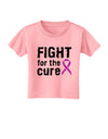 Fight for the Cure - Purple Ribbon Epilepsy Toddler T-Shirt-Toddler T-Shirt-TooLoud-Candy-Pink-2T-Davson Sales