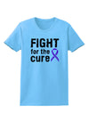 Fight for the Cure - Purple Ribbon Epilepsy Womens T-Shirt-Womens T-Shirt-TooLoud-Aquatic-Blue-X-Small-Davson Sales