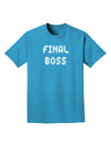 Final Boss Text - Boss Day Adult Dark T-Shirt-Mens T-Shirt-TooLoud-Turquoise-Small-Davson Sales