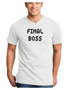 Final Boss Text - Boss Day Adult V-Neck T-shirt-Mens V-Neck T-Shirt-TooLoud-White-Small-Davson Sales