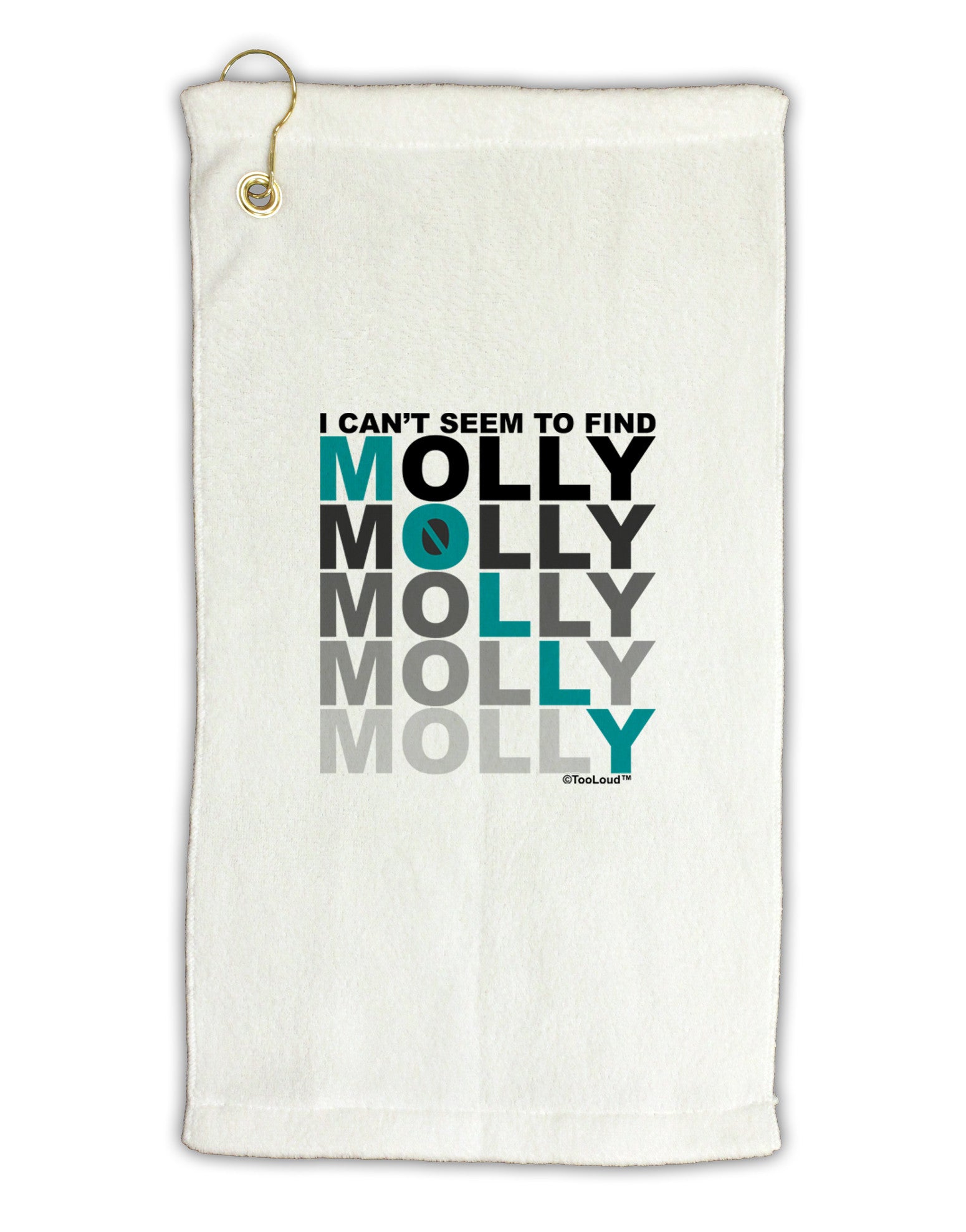 Find Molly Blue Micro Terry Gromet Golf Towel 16 x 25 inch-Golf Towel-TooLoud-White-Davson Sales