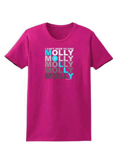 Find Molly Blue Womens Dark T-Shirt-TooLoud-Hot-Pink-Small-Davson Sales