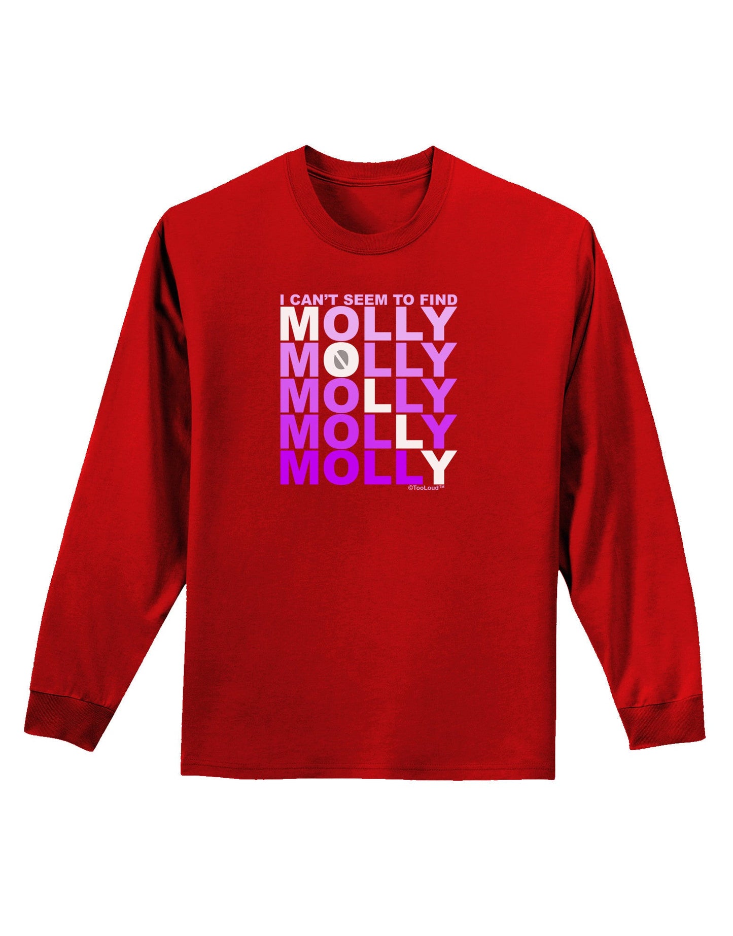 Find Molly Purple Adult Long Sleeve Dark T-Shirt-TooLoud-Red-Small-Davson Sales
