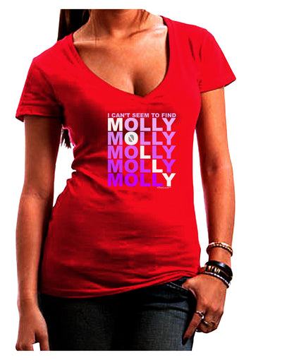 Find Molly Purple Juniors V-Neck Dark T-Shirt-Womens V-Neck T-Shirts-TooLoud-Red-Juniors Fitted Small-Davson Sales