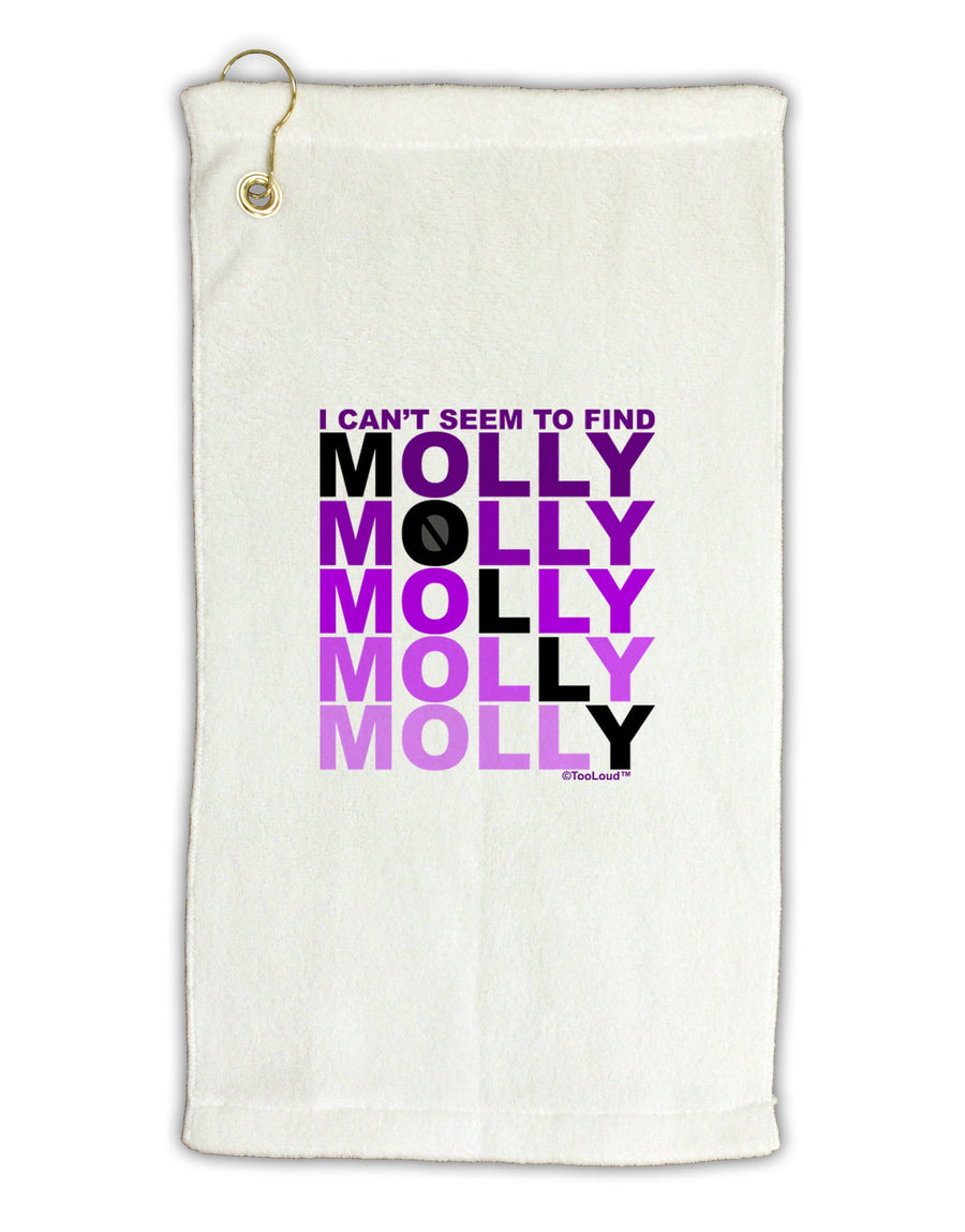 Find Molly Purple Micro Terry Gromet Golf Towel 16 x 25 inch-Golf Towel-TooLoud-White-Davson Sales