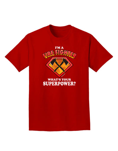 Fire Fighter - Superpower Adult Dark T-Shirt-Mens T-Shirt-TooLoud-Red-Small-Davson Sales