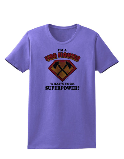Fire Fighter - Superpower Womens T-Shirt-Womens T-Shirt-TooLoud-Violet-X-Small-Davson Sales