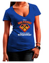 Fire Fighter - Superpower Womens V-Neck Dark T-Shirt-Womens V-Neck T-Shirts-TooLoud-Royal-Blue-Juniors Fitted Small-Davson Sales