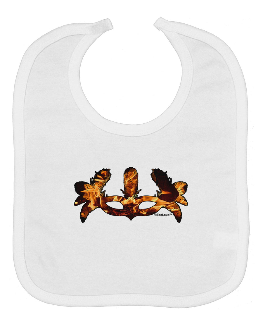 Fire Masquerade Mask Baby Bib by TooLoud