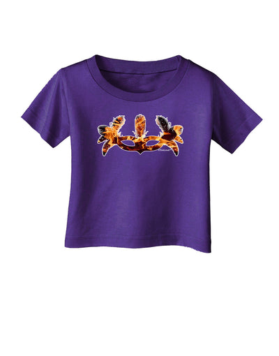 Fire Masquerade Mask Infant T-Shirt Dark by TooLoud-Infant T-Shirt-TooLoud-Purple-06-Months-Davson Sales