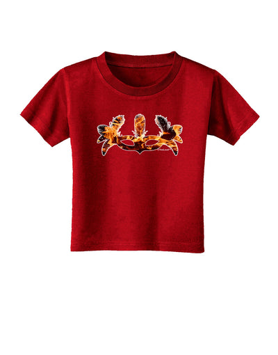 Fire Masquerade Mask Toddler T-Shirt Dark by TooLoud-Toddler T-Shirt-TooLoud-Red-2T-Davson Sales