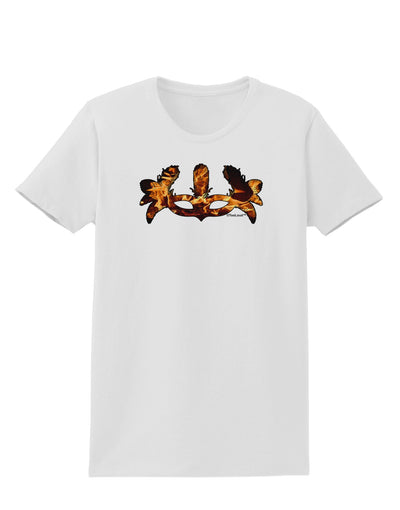 Fire Masquerade Mask Womens T-Shirt by TooLoud-Womens T-Shirt-TooLoud-White-X-Small-Davson Sales