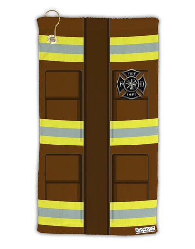 Firefighter Brown Micro Terry Gromet Golf Towel 15" x 22"