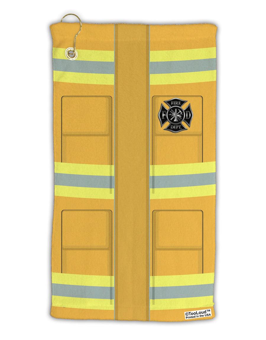 Firefighter Yellow AOP Micro Terry Gromet Golf Towel 15 x 22 Inch All Over Print-Golf Towel-TooLoud-White-Davson Sales