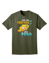 Fish Are Friends Not Food Adult Dark T-Shirt-Mens T-Shirt-TooLoud-Military-Green-Small-Davson Sales