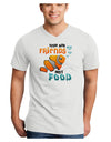 Fish Are Friends Not Food Adult V-Neck T-shirt-Mens V-Neck T-Shirt-TooLoud-White-Small-Davson Sales