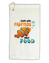 Fish Are Friends Not Food Micro Terry Gromet Golf Towel 16 x 25 inch-Golf Towel-TooLoud-White-Davson Sales