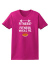 Fitness Whole Pie Womens Dark T-Shirt-TooLoud-Hot-Pink-Small-Davson Sales