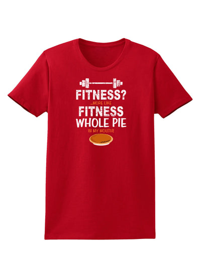 Fitness Whole Pie Womens Dark T-Shirt-TooLoud-Red-X-Small-Davson Sales