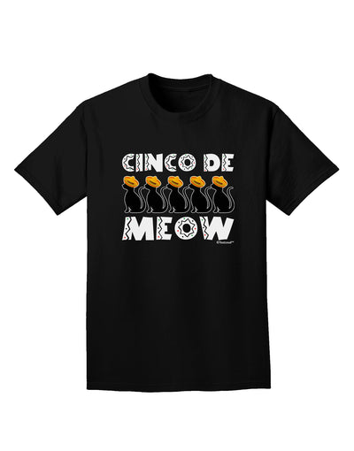 Five Cats - Cinco de Meow Adult Dark T-Shirt by TooLoud-Mens T-Shirt-TooLoud-Black-Small-Davson Sales