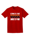 Five Cats - Cinco de Meow Adult Dark T-Shirt by TooLoud-Mens T-Shirt-TooLoud-Red-Small-Davson Sales