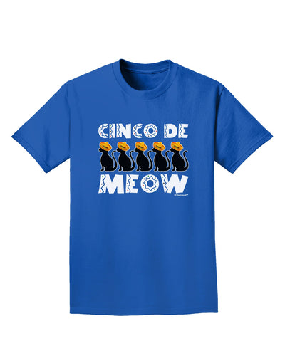 Five Cats - Cinco de Meow Adult Dark T-Shirt by TooLoud-Mens T-Shirt-TooLoud-Royal-Blue-Small-Davson Sales