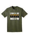 Five Cats - Cinco de Meow Adult Dark T-Shirt by TooLoud-Mens T-Shirt-TooLoud-Military-Green-Small-Davson Sales