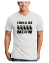 Five Cats - Cinco de Meow Adult V-Neck T-shirt by TooLoud-Mens V-Neck T-Shirt-TooLoud-White-Small-Davson Sales