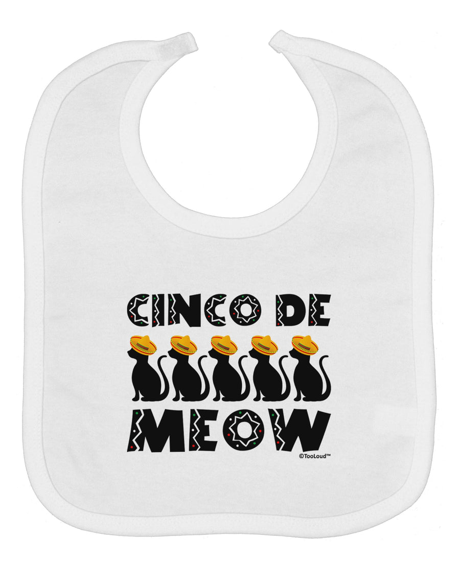 Five Cats - Cinco de Meow Baby Bib by TooLoud