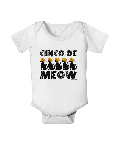 Five Cats - Cinco de Meow Baby Romper Bodysuit by TooLoud-Baby Romper-TooLoud-White-06-Months-Davson Sales