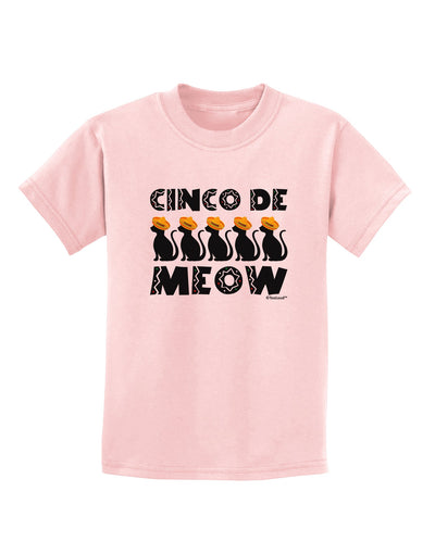 Five Cats - Cinco de Meow Childrens T-Shirt by TooLoud-Childrens T-Shirt-TooLoud-PalePink-X-Small-Davson Sales