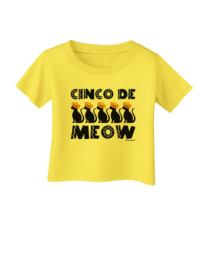 Five Cats - Cinco de Meow Infant T-Shirt by TooLoud-Infant T-Shirt-TooLoud-Yellow-06-Months-Davson Sales