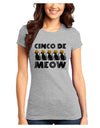 Five Cats - Cinco de Meow Juniors T-Shirt by TooLoud-Womens Juniors T-Shirt-TooLoud-Ash-Gray-Juniors Fitted X-Small-Davson Sales