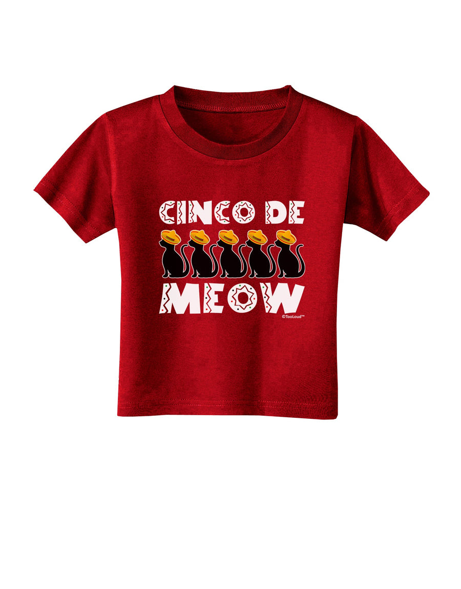 Five Cats - Cinco de Meow Toddler T-Shirt Dark by TooLoud-Toddler T-Shirt-TooLoud-Black-2T-Davson Sales