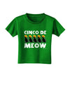 Five Cats - Cinco de Meow Toddler T-Shirt Dark by TooLoud-Toddler T-Shirt-TooLoud-Clover-Green-2T-Davson Sales