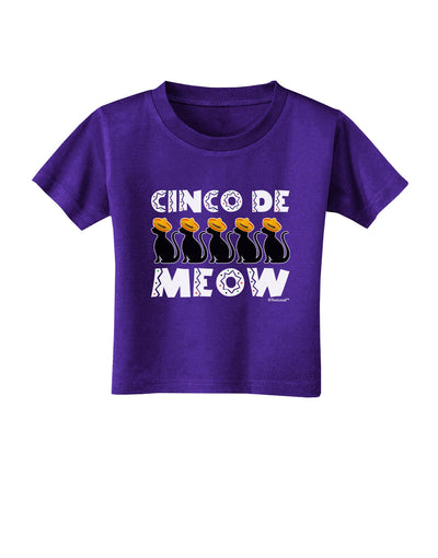 Five Cats - Cinco de Meow Toddler T-Shirt Dark by TooLoud-Toddler T-Shirt-TooLoud-Purple-2T-Davson Sales