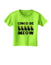 Five Cats - Cinco de Meow Toddler T-Shirt by TooLoud-Toddler T-Shirt-TooLoud-Lime-Green-2T-Davson Sales