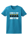 Five Cats - Cinco de Meow Womens Dark T-Shirt by TooLoud-Womens T-Shirt-TooLoud-Turquoise-X-Small-Davson Sales