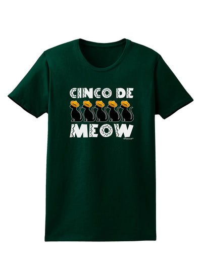 Five Cats - Cinco de Meow Womens Dark T-Shirt by TooLoud-Womens T-Shirt-TooLoud-Forest-Green-Small-Davson Sales