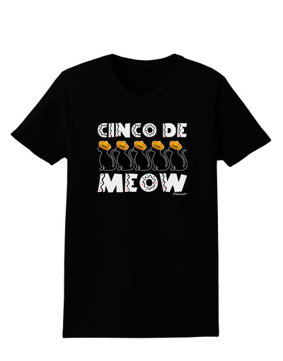 Five Cats - Cinco de Meow Womens Dark T-Shirt by TooLoud-Womens T-Shirt-TooLoud-Black-X-Small-Davson Sales