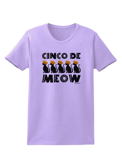 Five Cats - Cinco de Meow Womens T-Shirt by TooLoud-Womens T-Shirt-TooLoud-Lavender-X-Small-Davson Sales