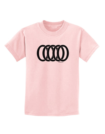 Five Golden Rings Childrens T-Shirt-Childrens T-Shirt-TooLoud-PalePink-X-Small-Davson Sales