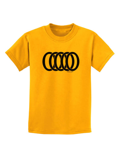 Five Golden Rings Childrens T-Shirt-Childrens T-Shirt-TooLoud-Gold-X-Small-Davson Sales