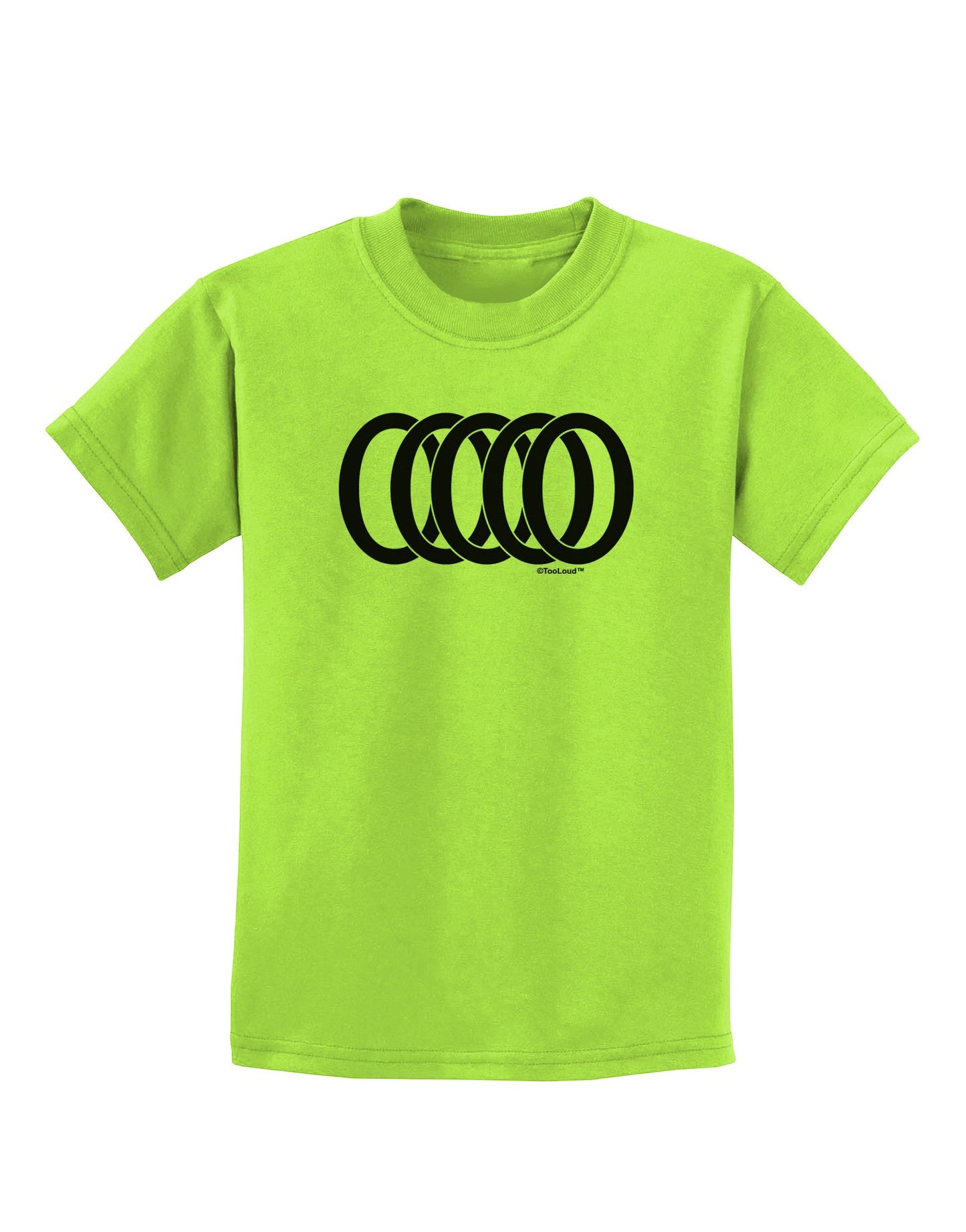 Five Golden Rings Childrens T-Shirt-Childrens T-Shirt-TooLoud-Lime-Green-X-Small-Davson Sales